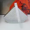 Dress Shoes 2023 Arrival White Bling Crystal Women Wedding And Matching Bags High Pumps Fashion Pointed Toe Purse Female