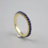 Pierścienie klastra Solid Pure S925 Sterling Silver Lapis Lazuli Band Women okrągły pierścień figur