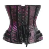 sexy women Black steampunk corset overbust gothic clothing korsett body shaper corselet corpete espartilho214u