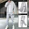 Homens Tracksuits 2023 Primavera Novos Homens Tracksuit 2 Peças Set Trendy Design Jaqueta Calças Running Sports Terno Atlético Conjunto Fato Esportivo Masculino X0907