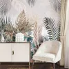 Wallpapers Nordic Tropische Planten Regenwoud Bladeren Interieur Decor Behang Voor Woonkamer Slaapkamer Vrijetijdsstijl Muurschildering