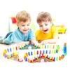 Блоки Domino Train Car Set Набор мостов Красочные пластиковые блоки домино Детские игрушки Рождественский подарок на день рождения для детей Мальчик девочка 230907