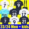 New SON 23 24 Soccer Jerseys KULUSEVSKI RICHARLISON PERISIC PEDRO PORRO 2023 2024 DANJUMA ROMERO goalkeeper gk Football kit shirt SPURS Men kids set unifomrs