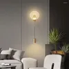 Lampa ścienna sypialnia nocna korytarz salonu nordic nordic proste lekkie luksusowe kreatywne lampy w tle