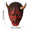Parti Maskeleri Japon Suikast Maskesi Cadılar Bayramı Ürpertici Yüz Maskeleri Lateks Cosplay Parts Prajna Maskeleri Japon Samuray Masquerade Maske X0907