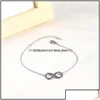 Charm Bracelets Design Stainless Steel Infinity Symbol Bracelet For Women Girl Gold Sier Color Friends Gift Jewelry Drop Delivery Dh45L
