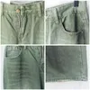 Mäns jeans houzhou gröna jeans baggy orolig vintage denim byxor manliga breda ben byxor män streetwear retro överdimensionerad casual hiphop 230907