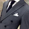 Мужские костюмы Высококачественные товары Хлопок Мода жениха Однотонный мужской костюм Блейзер Брюки Мужские деловые куртки и брюки