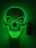 Maschere per feste Halloween Skeleton LED GLOW Mask Maschera luminosa Maschera del cranio Game Punteggi per feste Maschera Blowing Mask Light Up in the Dark X0907