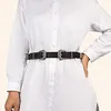 1 paquete de traje de tres piezas tallado en Metal estilo occidental para las cuatro estaciones, vestido con cinturón vaquero de limón y cinturón para mujer