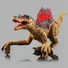 ElectricRc Hayvanlar Eboyu Simülasyon RC Spinosaurus 24GHz Dinozor Oyuncaklar Yürüyüş Robot W LED Işık Kükreyen Uzaktan Kumanda 230906