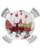 Table Cloth Christmas Truck Snowman Gnome Round Elastic Edged Cover Protector Waterproof Polyester Rectangle Fitted Tablecloth