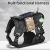Hundhalsar Leases Tactical Harness for Dogs No Pull Justerbar husdjur Arbetsträning Easy Control Vest Military Service 230906
