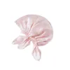 Szerokie grzbietowe czapki wiadro 100 czyste jedwabne spanie śpiące dla kobiet Mulberry Hair Turban luksusowy maska ​​nocna czapki snu panie z krawatem 230907