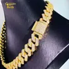 Groothandel Hip Hop Sieraden 18k Iced Out Hip Hop Ketting Miami Cubaanse Link Chain 5a Cz 925 Zilveren Cubaanse mannen Ketting Ibixg