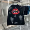 Pull pour hommes américains hip hop à manches longues t-shirt pulls de créateurs hommes femmes sweat-shirt surdimensionné veste pull-over graffiti croisé