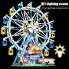 طائرة Modle City Friends MOC Rotating Ferris Wheel Building Bucks Bricks مع ألعاب خفيفة للأطفال هدايا عيد الميلاد 230907