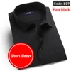 Vestido masculino camisas plus size rosa formal homens trabalho negócios manga longa escritório entrevista preto branco masculino oversized 48 50 blusa