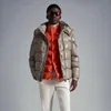 Kış Mens Aşağı Parkas Fermuar Dış Giyim Kapşonlu Uzun Kollu Kalın Stand Dollar Parka Puffer Coats Parlak