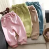 Hosen Winter Baby Hosen Jungen Mädchen Reine Farbe Kinder Kleinkind 0-3 jahre Geboren Warm Samt