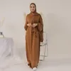 Vêtements ethniques Casual Musulman Femmes One Piece Foulard Hijabs Abaya Jilbab Islamique Turquie Simple Pratique avec Robe Foulard Robe Lâche
