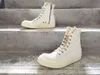 23ss Quality High Top Earth-Tone Vegan White Canvas Sneaker Boots Trainer X TPU Sole Runner Athletics Boot