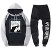 Men's Tracksuits Gojo Satoru Anime Jujutsu Kaisen Printing Hoodie Pants Casual Sweatshirt Loose Autumn Clothing Harajuku Fleece Male Top Sets x0907