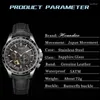 Montres-bracelets 50M étanche montre homme GMT automatique horloges mécaniques 3D relief grand cadran automatique date saphir lumineux