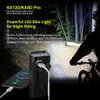 Bisiklet Işıkları Natfire 12 LED Işık 4800 Lümen USB C Şarj Edilebilir Alüminyum MTB Bisiklet 10000mAH Power Bank Far 6 ila 230907