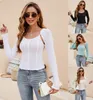 Women's Sweaters Sexy Knitted Set Y2k Korean Fashion Tops For Women 2023 Slim Crop Knit Pullovers Long Sleeve Top