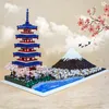 Aircraft Modle 6500st Fujiyama Building Blocks Creative Japan Fuji Mount Tower Model Diamond Bricks Toys for Children Boys Girls Gift 230907