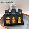 Tote Bag Handtas Handmade 7A Womens Handtas met palmpatroon en bovenste laag Crocodile Cowhide Color Matching Small House Bag draagbaar crossbody platina fashionab