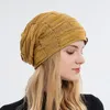 Berets Winter Hut Warme Plus Größe Outdoor Gestrickte Männlich Weiblich Wolle Bobble Casual Stretch Häkeln Mützen Kappe Für Frauen Männer