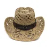 Wide Brim Hats Bucket Summer Outdoor Sun Protection Cowboy Straw Hat for Men Women Beach Cap Natural Salt Grass Handmade Crochet Sunhat 230907