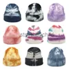 Beanie/Skull Caps Fashion Knitted Warm Hats Autumn Winter Women Color Tie Dye Short Beanie Caps Headwear Hip Hop Streetwear Hats x0907