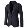 Men's Suits Spring And Autumn Cloth Casual Stylish Suit Single Button Gentleman Clothing Male Grey Coat