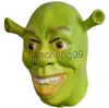 Imprezy maski dla zwierząt maska ​​zielona shrek lateksowe maski rękawice film Cosplay Prop Adult na Halloween Costume Costume Fancy Dress Ball x0907