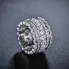 Wedding Rings Vintage Lab Diamond Ring 925 sterling silver Party band for Women Bridal Engagement Jewelry Gift 230906