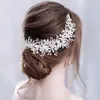 Jóias de cabelo de casamento Silve rColor Nupcial Flor Headband Prom Tiara Acessórios de cabelo de casamento Noiva Handmade Enfeites de cabelo Feminino Cocar de cristal 230907