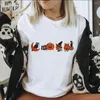 女性用Tシャツシンプルで汎用性の高い服Tシャツプリントトップレトロ90Sトレンド短袖パターンハロウィーンT-Si