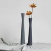 Vases Fine Tall Long Brushed Ceramic Vase Living Room Dry Flower Arrangement Decoration Model Soft Pieces