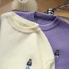 Deeptown Harajuku Cute Bear Knitted Sweater Women Korean Fashion Kawaii Oversize Cartoon Embroidery Basic Jumper Female Winter