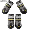 YUEXUAN Dog Boots,Waterproof Dog Shoes,Dog Booties with Reflective Rugged Anti-Slip Sole and Skid-Proof,Outdoor Dog Shoes for Medium Dogs 4Pcs-7 Size