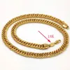 Chaînes pour hommes 18 K Stamp Link solide or jaune GF chaîne de collier épais 23,6 "10 mm de large 90g Burly