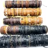 Bangle Wholesale 20/30/50/100/200pcs Vintage Leather Bracelets For Men Women Handmade Cuff Fashion Jewelry Party Gift Mix Lot Resizable 230906