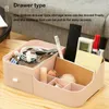 Storage Boxes Cosmetic Box Drawer Desktop Makeup Organizer Plastic Shelf Multifunctional For Bathroom Stationery Container