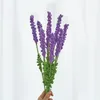 Conjunto de flores decorativas de 10 fios de algodão, crochê acabado, buquê de flores artificiais de lavanda, presente artesanal para amigos, decoração de casa