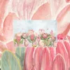 Tapeten Nordic Handgemaltes Aquarell Royal Flower Hintergrund Wandpapier Wohnzimmer Dekoration Tapete 3D Mädchen Wandbild Wohnkultur