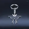 Keychains 2023 Witchcraft Butterfly Moon Keychain For Women/Men Silver Color Animal Jewelry Anneau Porte Clef K3719S06