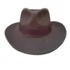 Шляпы с широкими полями Коричневая ковбойская шляпа-ведро Fedora Outback Simple Package 230907